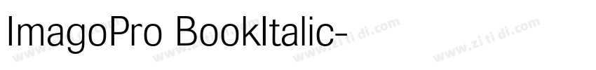 ImagoPro BookItalic字体转换